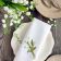 cotton napkin Lilies of the valley spring bouquet embroidery design