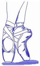 Pointe work one color embroidery design
