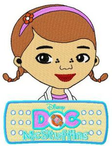 Doc McStuffins and logo embroidery design