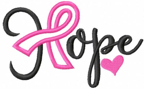 Hope embroidery design