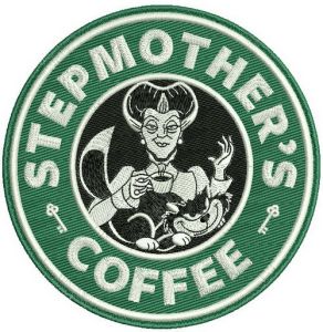 Stepmother's coffee embroidery design