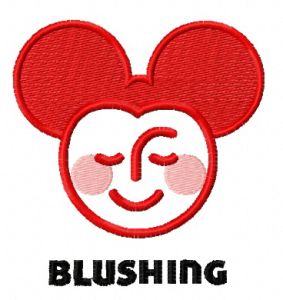 Blushing Mickey embroidery design