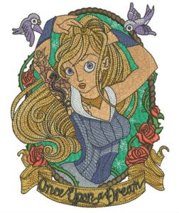 Once upon a dream embroidery design
