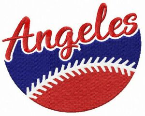 Angeles fan logo embroidery design