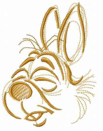 Cute bunny muzzle free embroidery design