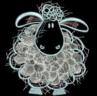 Fluffy sheep free embroidery design Fluffy sheep free embroidery design