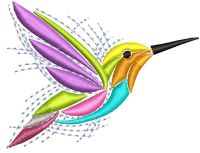 Bright hummingbird free embroidery design Bright hummingbird free embroidery design