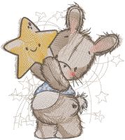 Bunny with a star free embroidery design Bunny with a star free embroidery design