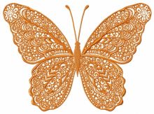 Orange lace butterfly embroidery design