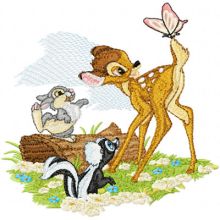 Bambi and company  embroidery design