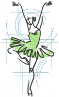 Ballerina green tutu free embroidery design Ballerina green tutu free embroidery design