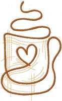 Love coffee wire free embroidery design Love coffee wire free embroidery design