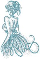 Woman in evening gown free embroidery design Woman in evening gown free embroidery design