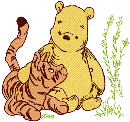 Classic pooh and tigger free embroidery design